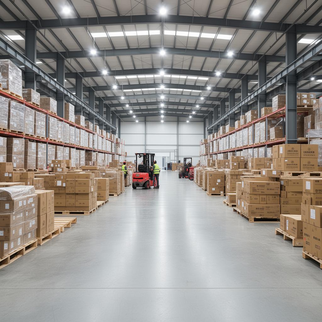 Logistik-Warehouse Innenansicht